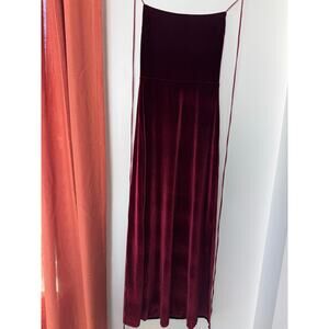 Lucy in the Sky Red Velvet Maxi Dress Prom Y2K Girly Soft Girl Baddie Goth